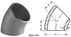 45 Degree Long Radius Elbow Pipe Fitting Supplier