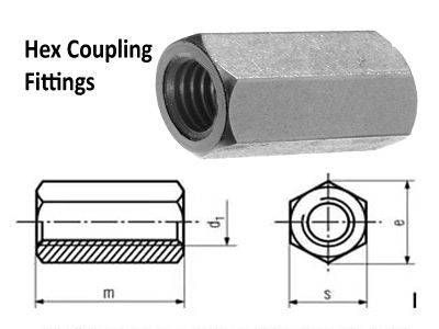 Hex Coupling Compression Tube Fittings