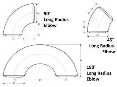 45 Degree Long Radius Elbow ASME B16.5