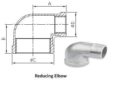 ANSI B16.9 Reducing Elbow Pipe Fitting