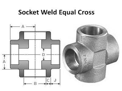 Socket Weld Cross - ASME B16.11, BS 3799