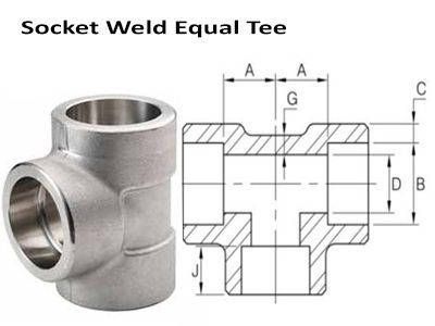 Socket Weld Tee - ASME B16.11, BS 3799